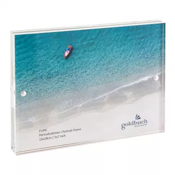 Goldbuch Pure Moldura individual em acrílico transparente 13 x 18 cm retangular 180 mm