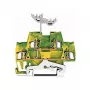 WAGO 280-517 Terminal de terra de dois andares, 4 condutores, 2,5 mm², CAGE CLAMP, verde-amarelo