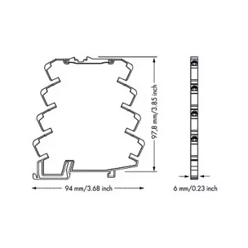 WAGO 857-800 Transmissor de temperatura / condicionador de sinal, cinzento, -25 a 70 °C, 6 x 94 x 97,8 mm, 35,3 g