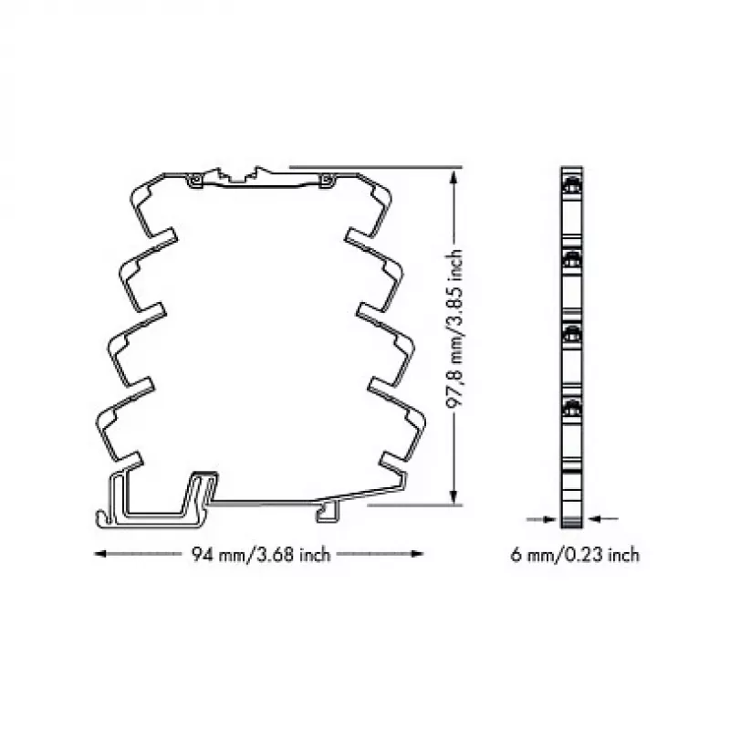 WAGO 857-800 Transmissor de temperatura / condicionador de sinal, cinzento, -25 a 70 °C, 6 x 94 x 97,8 mm, 35,3 g