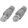 WAGO 750-975 Conector macho de cabo de sistema RJ-45 para WAGO I/O System 750, cinzento, IP20
