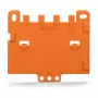 WAGO 222-505 Conector compacto de 5 condutores, 0,08-4 mm², transparente/laranja