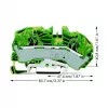 WAGO 2016-7607 Terminal de terra de 2 condutores, 16 mm²