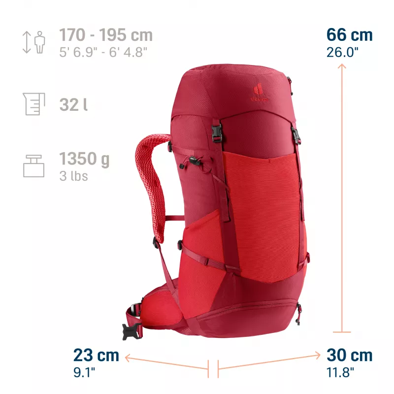 Deuter Futura 32 Mochila de Caminhada - Cherry/Masala