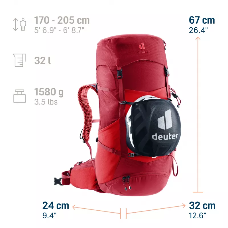 Deuter Futura Pro 32 Mochila de Caminhada - Cherry/Masala