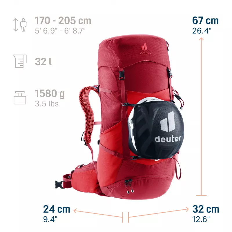 Deuter Futura Pro 32 Mochila de Caminhada - Cherry/Masala