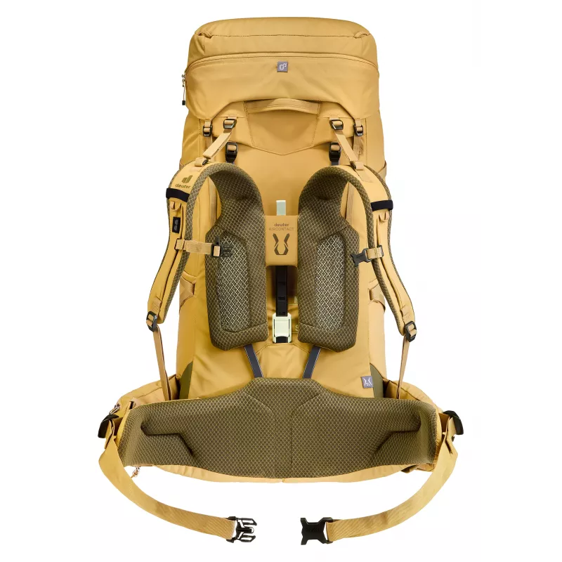 Deuter Aircontact Core 65 + 10 SL Mochila de Trekking para Mulher - Savanna/Nori