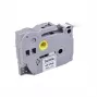 G&G fita de etiquetas compatível 12mm x 8m preto sobre branco laminada para Brother TZe-231