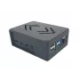 Caixa de alumínio ALLNET Rock 4 C+ ecoPI PRO LP preta para Radxa Rock Pi 4C Plus