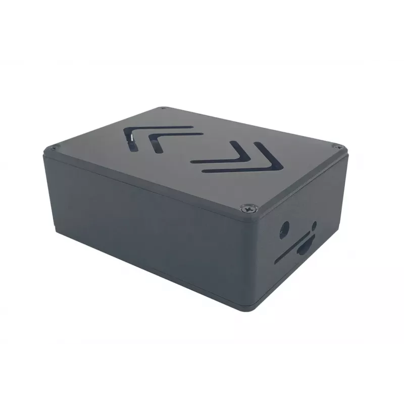 Caixa de alumínio ALLNET Rock 4 C+ ecoPI PRO LP preta para Radxa Rock Pi 4C Plus