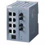 Siemens SCALANCE XB108-2 switch Ethernet industrial não gerido, 8 RJ45 + 2 fibra multimodo SC, calha DIN