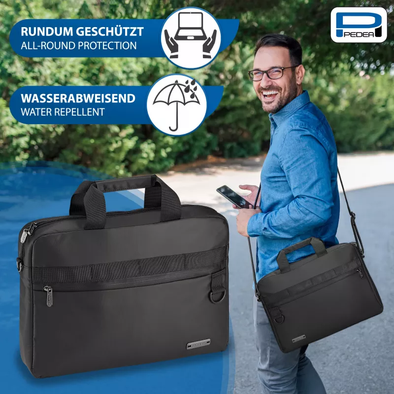 PEDEA Bolsa clutch para portátil 17,3 inch (43,9 cm) - Preto