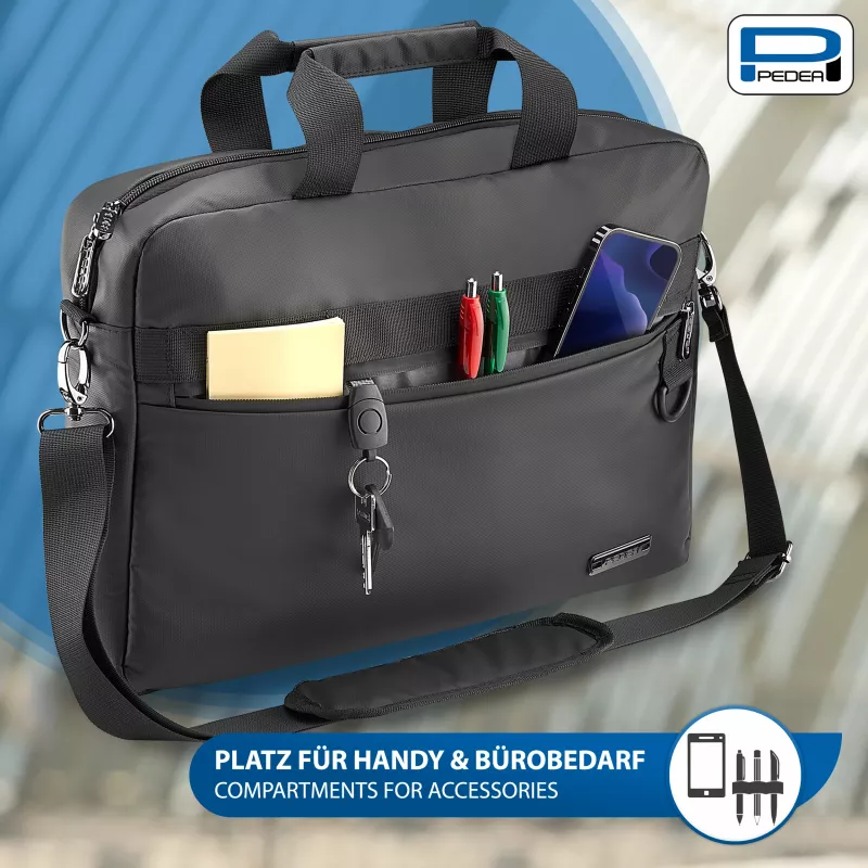 PEDEA Bolsa clutch para portátil 17,3 inch (43,9 cm) - Preto