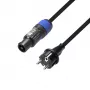 Adam Hall Cabo de alimentação CEE 7/7 para powerCON NAC3FCA macho, preto, 5 m