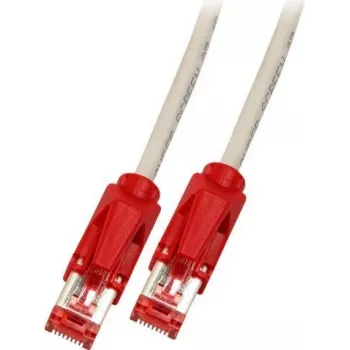 EFB-Elektronik Cabo de rede RJ45 Cat.6 S/FTP LSZH Draka UC900 TM21 vermelho crossover cinzento 10 m