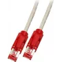 EFB-Elektronik Cabo de rede RJ45 Cat.6 S/FTP LSZH Draka UC900 TM21 vermelho crossover cinzento 10 m