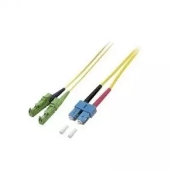 EFB Elektronik Cabo de Patch de Fibra Ótica E2000/APC para SC Monomodo OS2 9/125 µm 15 m Amarelo