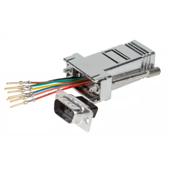EFB adaptador modular D-Sub9 macho / RJ45 fêmea, caixa metálica