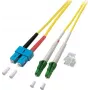 EFB-Elektronik Jumper Duplex LC/APC-SC 9/125 µ, OS2, LSZH, Amarelo, 2,0 mm, 3 m