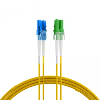 EFB Elektronik cabo de patch de fibra ótica LC/APC monomodo OS2 20 m amarelo