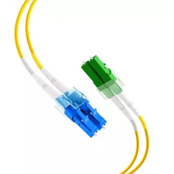 EFB Elektronik cabo de patch de fibra ótica LC/APC monomodo OS2 20 m amarelo