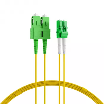 EFB Elektronik cabo de patch duplex LC/APC-SC/APC OS2 G652D 1m LSZH 2mm amarelo