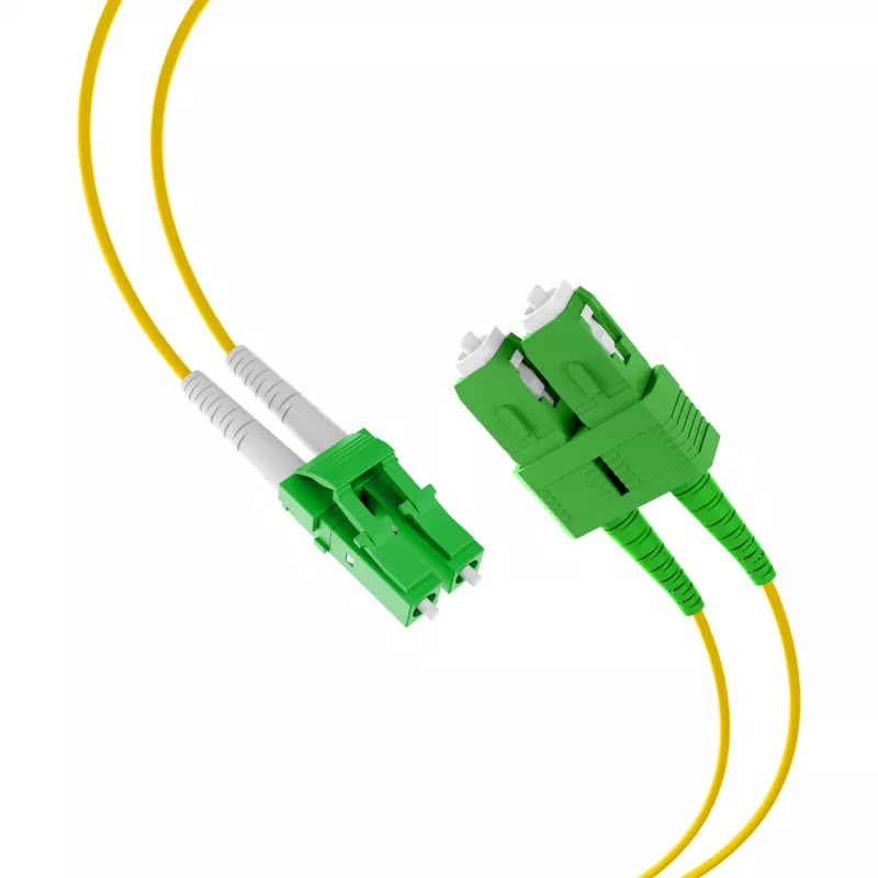 EFB Elektronik cabo de patch duplex LC/APC-SC/APC OS2 G652D 1m LSZH 2mm amarelo