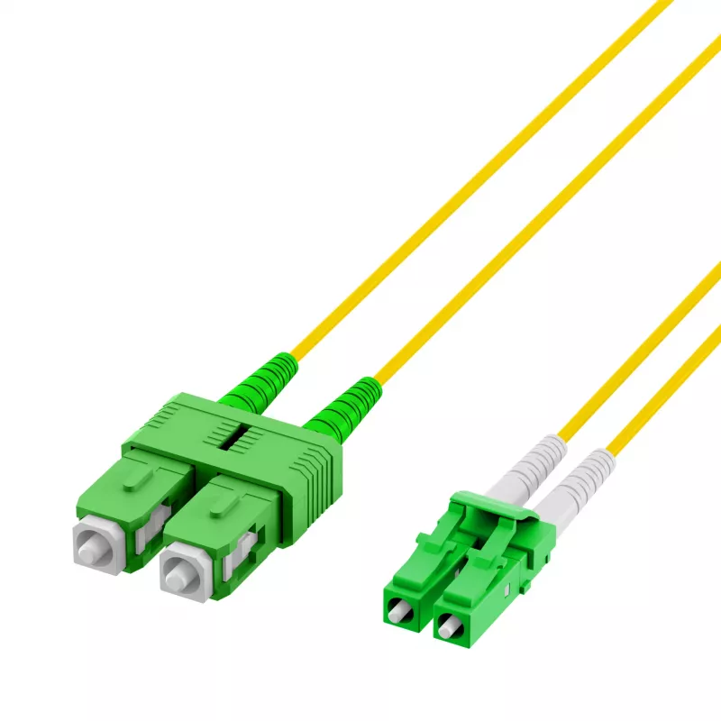 EFB Elektronik cabo de patch duplex LC/APC-SC/APC OS2 G652D 1m LSZH 2mm amarelo