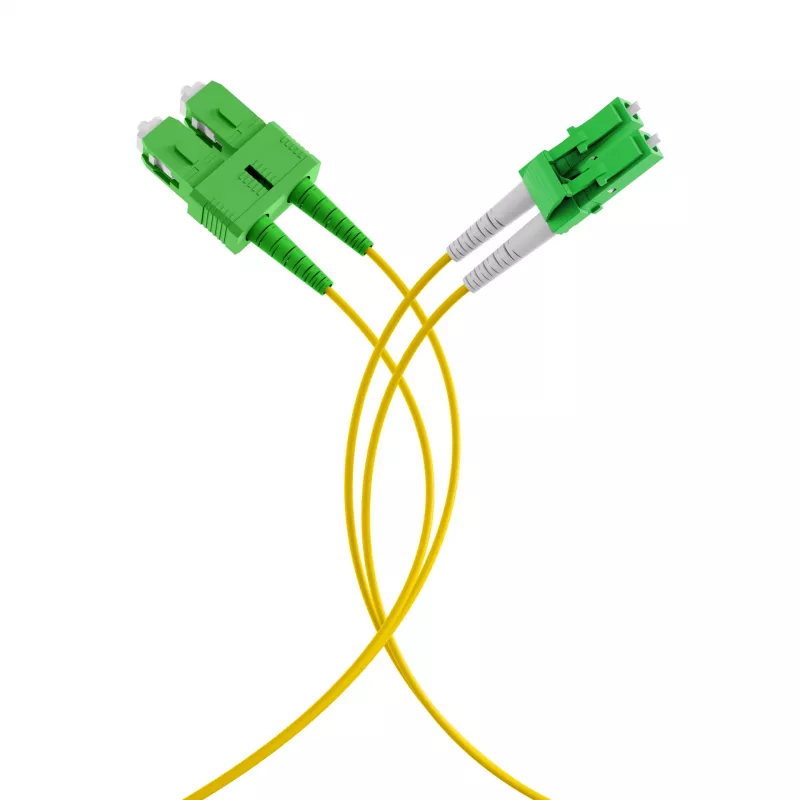 EFB Elektronik cabo de patch duplex LC/APC-SC/APC OS2 G652D 1m LSZH 2mm amarelo