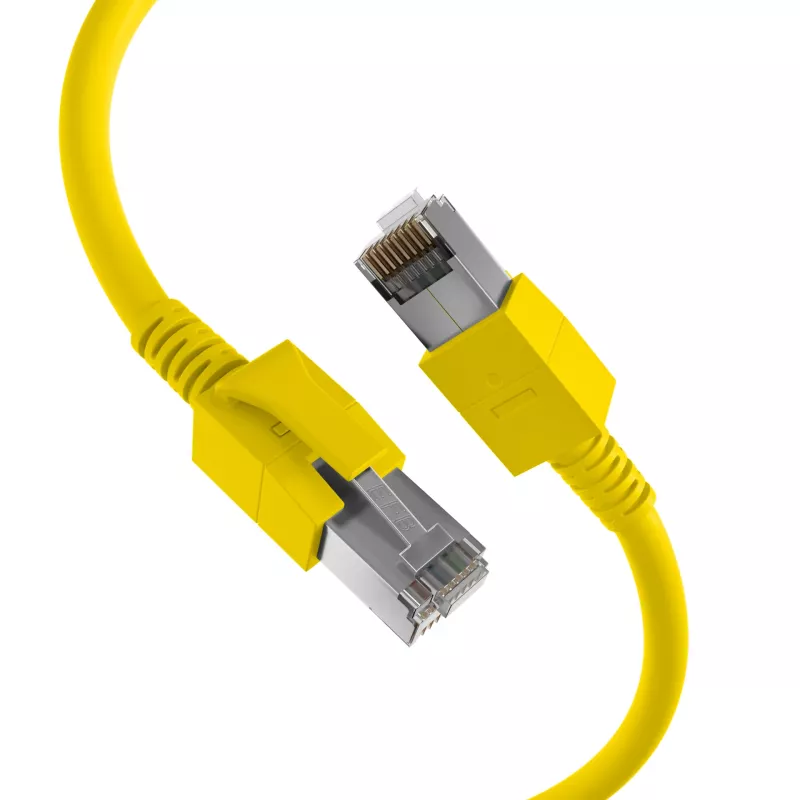EFB Elektronik DCK1001GE.0,5 cabo de patch LED RJ45 Cat.6A S/FTP FRNC, amarelo