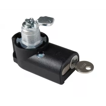 EFB Elektronik puxador compacto giratório - puxador para rack, preto, zamak