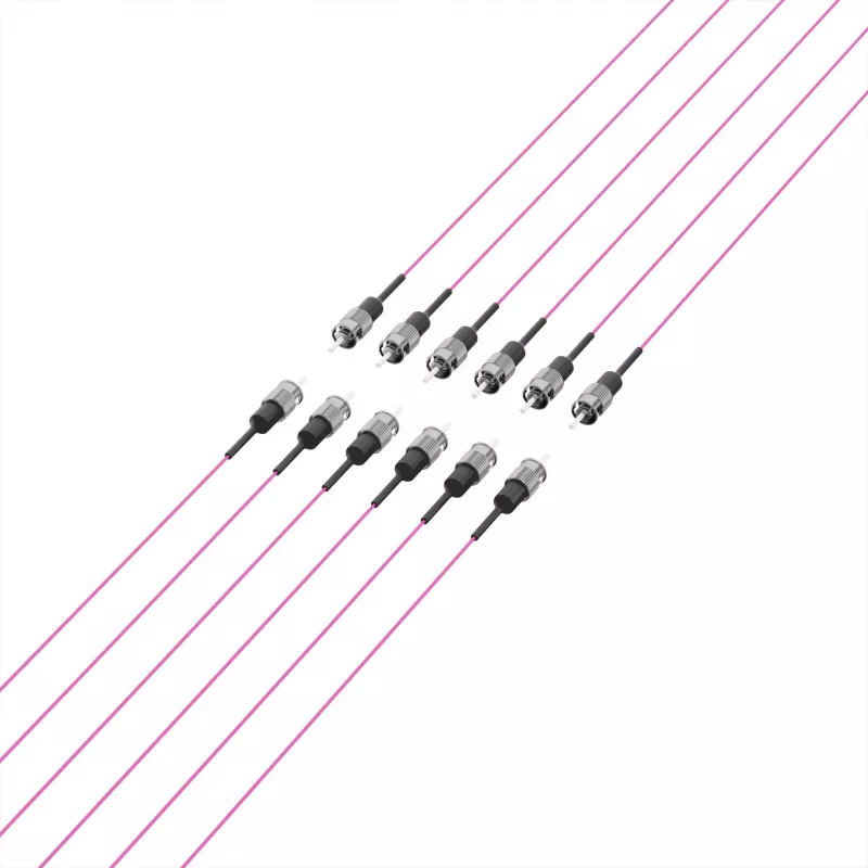 EFB Elektronik pigtail de fibra ST 50/125 µm OM4 violeta erika, 2 m