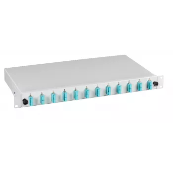 EFB-Elektronik caixa de fusão SC OS2 9/125µm extensível 12 pigtails / 6 acopladores