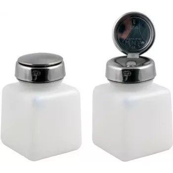 EFB Electronics Dispensador de álcool recipiente PE com humedecedor de cotonete, vazio, 200 ml, branco/translúcido