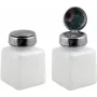 EFB Electronics Dispensador de álcool recipiente PE com humedecedor de cotonete, vazio, 200 ml, branco/translúcido