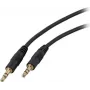 EFB-Elektronik Cabo de ligação de áudio, ficha jack 3,5 mm, 5 metros, preto