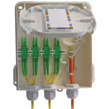 EFB Elektronik Caixa de entrada de edifício FTTH IP54 não equipada, máx. 8 SC/LC, com fechadura (53706.1)