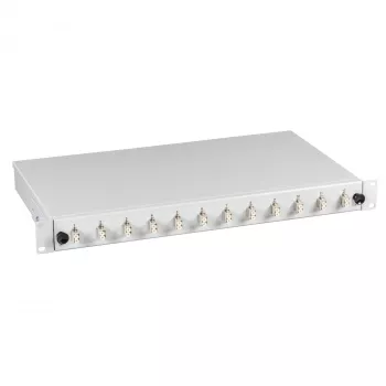 EFB-Elektronik Caixa de fusão LC OS2 48 pigtails / 24 acopladores 1U 19 polegadas gaveta
