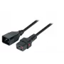 EFB-Elektronik Cabo de extensão de alimentação IEC Lock C20 para C19, 3,0 m, preto