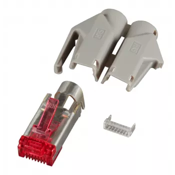 EFB Ficha RJ45-Hirose STP, TM21 cinzento, 100 unid., 3 elementos, Cat. 6