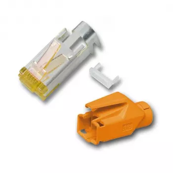 EFB Ficha RJ45 Hirose STP TM31 laranja Cat6A 100 unid.