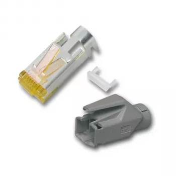 EFB Ficha RJ45-Hirose STP, TM31 cinzento claro, 100 unid., 3 elementos, Cat.6A