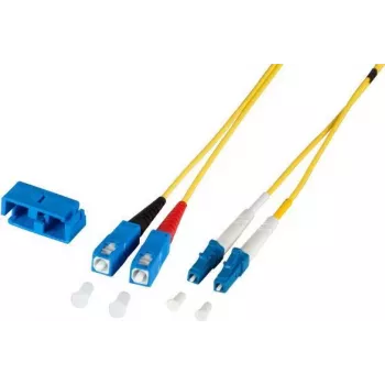 EFB Elektronik O0360.30 Jumper duplex LC-SC 9/125µm OS2 LSZH amarelo 2,0mm 30m