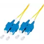 EFB Elektronik O2513.5-1.2 Cabo de patch de fibra ótica 5 m SC duplex OS2 amarelo