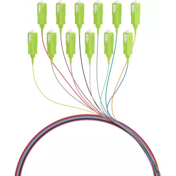 EFB Elektronik Pigtail de fibra SC 50/125 OM5, conjunto de 12 cores, 2m