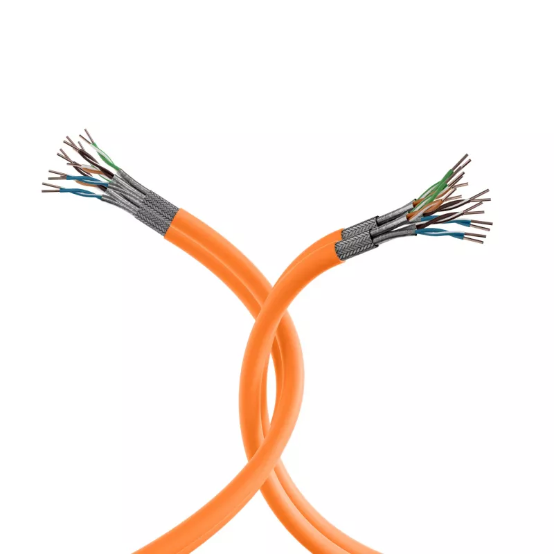 EFB Elektronik INFRALAN Cat.7 1000 AWG23 S/FTP 2x4P CPR Eca laranja 25m