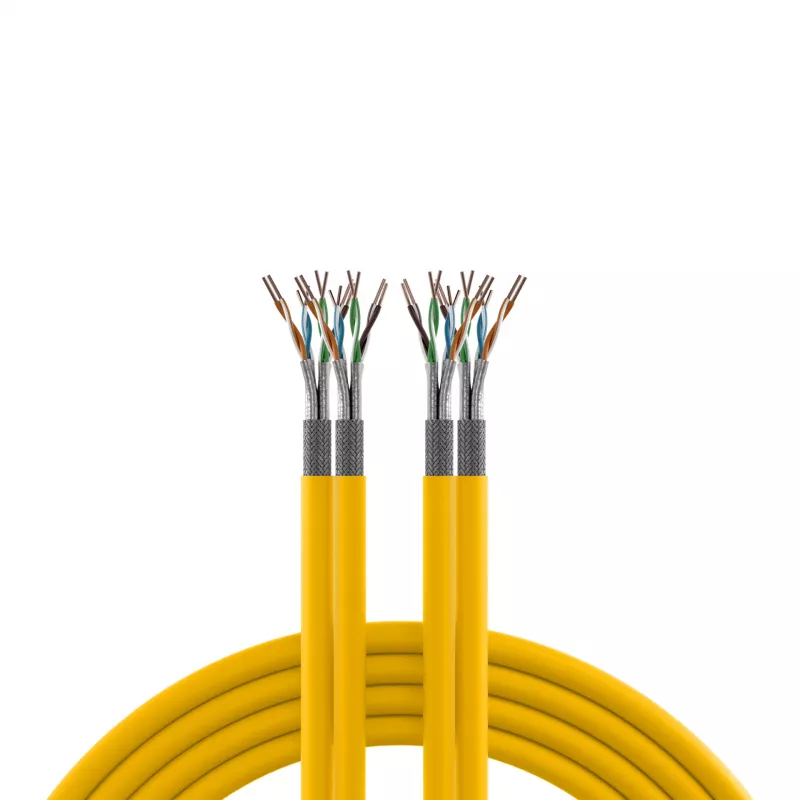 EFB Elektronik INFRALAN Cat.7A 1200 AWG23 S/FTP 2x4P CPR Cca amarelo RAL1021 500 m