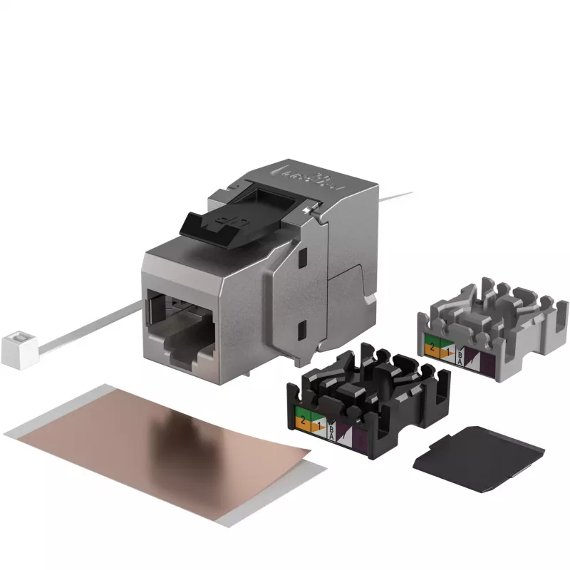 EFB Elektronik Keystone RJ45 Cat.6A ClassEA Component pack de 12 - Ethernet - Power over Ethernet