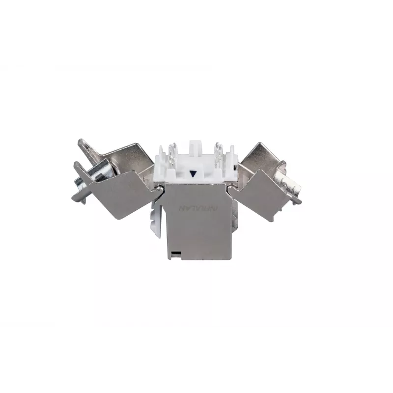 EFB Elektronik Keystone RJ45 Slimline Cat.6A Prateado STP PVP Component pack de 12 - Power over Ethernet - RJ-45