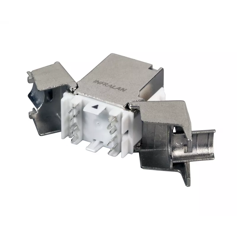 EFB Elektronik Keystone RJ45 Slimline Cat.6A Prateado STP PVP Component pack de 12 - Power over Ethernet - RJ-45